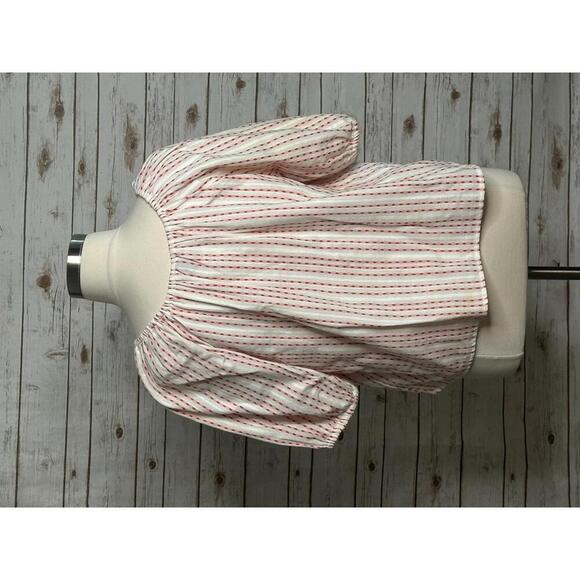 Universal Thread white and red cotton embroidered off-shoulder top Size XL - Picture 4 of 5